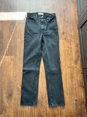Abercrombie & Fitch 90’s Black Straight-Leg Ultra High Rise Jeans Size 25/0R